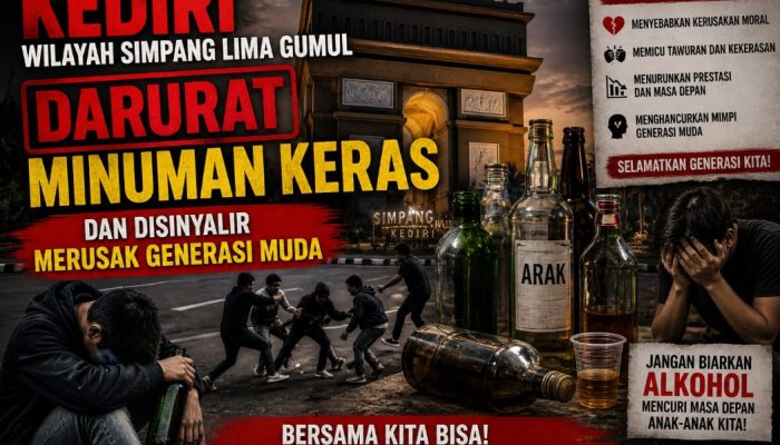 KEDIRI DARURAT MIRAS: Ajang Bisnis Minuman Keras Ditemukan di Kawasan Ikonik Simpang Lima Gumul (SLG)