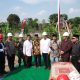 Akselerasi Pembangunan, Dandim 0808/Blitar Bersama Forkopimda Letakkan Batu Pertama Jembatan Garuda Sungai Ratu
