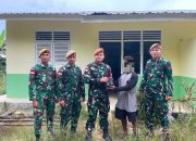 Satgas Pamtas RI-Malaysia Yonarmed 19/Bogani Terima Penyerahan Sisik Trenggiling dari Warga, Wujud Keberhasilan Pembinaan di Perbatasan