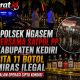 POLSEK NGASEM BERSAMA SATPOL PP KABUPATEN KEDIRI SITA 11 BOTOL MIRAS ILEGAL DALAM OPERASI CIPTA KONDISI
