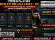 SETELAH HOTMAN PARIS, KINI GILIRAN WARTAWAN KEDIRI DITEROR: Teror Serang Demokrasi, Praktisi Hukum Beri Waktu 1×24 Jam Klarifikasi