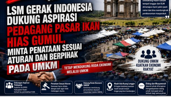 LSM Gerak Indonesia Dukung Aspirasi Pedagang Pasar Ikan Hias Gumul.