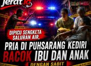 Diduga Dipicu Sengketa Saluran Air, Pria di Puhsarang Kediri Bacok Ibu dan Anak dengan Sabit