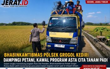 Bhabinkamtibmas Polsek Grogol Kediri Dampingi Petani, Kawal Program Asta Cita Tanam Padi 5 IMG 20260720 142215
