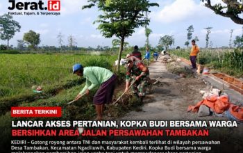 Lancar Akses Pertanian, Kopka Budi Bersama Warga Bersihkan Area Jalan Persawahan Tambakan 4 IMG 20260720 144333