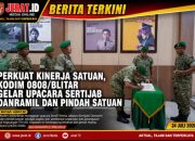 Perkuat Kinerja Satuan, Kodim 0808/Blitar Gelar Upacara Sertijab Danramil Dan Pindah Satuan