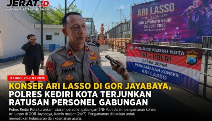 Konser Ari Lasso di GOR Jayabaya, Polres Kediri Kota Terjunkan Ratusan Personel Gabungan