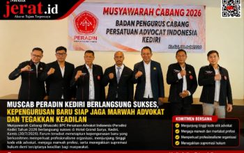 Muscab Peradin Kediri Berlangsung Sukses, Kepengurusan Baru Siap Jaga Marwah Advokat dan Tegakkan Keadilan