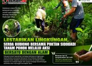 Lestarikan Lingkungan, Serda Budiono Bersama Poktan Sidodadi Tanam Pohon Melalui Aksi Bersatu Dengan Alam
