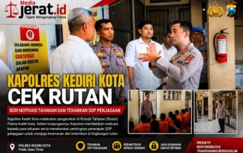 Kapolres Kediri Kota Cek Rutan, Beri Motivasi Tahanan dan Tekankan SOP Penjagaan