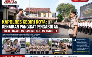 Kapolres Kediri Kota: Kenaikan Pangkat Pengabdian Bukti Loyalitas dan Integritas Anggota