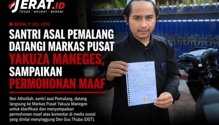 Santri Asal Pemalang Datangi Markas Pusat Yakuza Maneges, Sampaikan Klarifikasi dan Permohonan Maaf.
