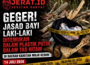 Geger !!! Jasad Bayi Laki-Laki Ditemukan Diatas Tumpukan Kayu Terbungkus Plastik Putih diDalam Tas Hitam Dipingir Jalan Kebun Karet Mojo