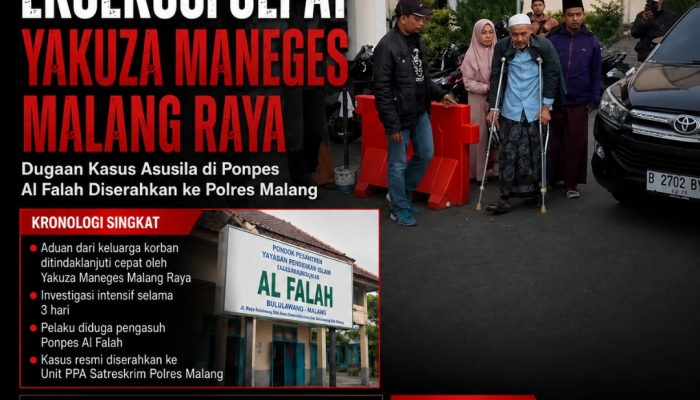 Eksekusi Cepat Yakuza Maneges Malang Raya, Dugaan Kasus Asusila di Ponpes Al Falah Diserahkan ke Polres Malang