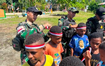 Kemeriahan Peringatan Hari Kemerdekaan Republik Indonesia, Satgas Swasembada Yonif 643/Wns Koops TNI Habema Gelar Perlombaan Bersama Masyarakat