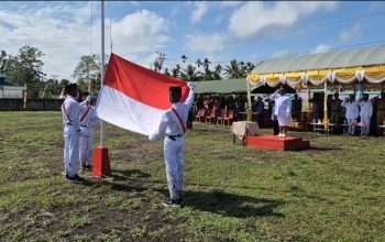 Semarak HUT RI Ke-81 Di Batas Ujung Timur, Satgas Swasembada Yonif 643/Wns Koops TNI Habema Terlibat Upacara Dan Gelar Layanan Kesehatan Gratis