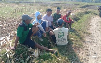 Perkuat Swasembada Pangan, Serda Fiyan Setyadi Gelar Komsos Bersama Poktan Sumber Makmur