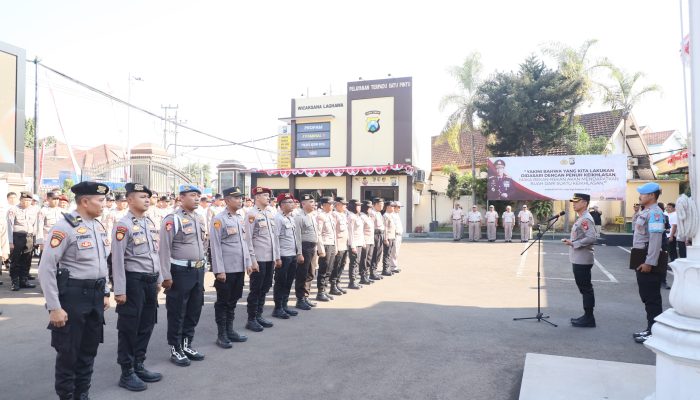 Antisipasi Gangguan Kamtibmas, Polres Kediri Kota Siagakan Personel Hadapi Situasi Kontinjensi