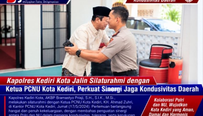 Kapolres Kediri Kota Jalin Silaturahmi dengan Ketua PCNU Kota Kediri, Perkuat Sinergi Jaga Kondusivitas Daerah
