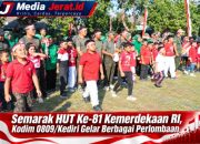 Semarak HUT Ke-81 Kemerdekaan RI, Kodim 0809/Kediri Gelar Berbagai Perlombaan 9 IMG 20260809 125419
