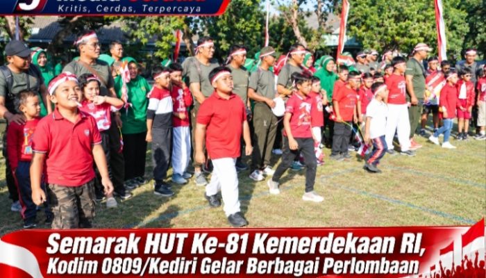 Semarak HUT Ke-81 Kemerdekaan RI, Kodim 0809/Kediri Gelar Berbagai Perlombaan