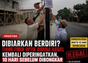 Dibiarkan Berdiri?? Tiang Fiber Optik Diduga Ilegal Kembali Diperingatkan, 10 Hari Sebelum Dibongkar