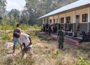 Perkuat Sinergi Pendidikan, Pos Kramongmongga Satgas Yonif 147/KGJ Gelar Karya Bhakti di SMA 1 Henggi Distrik Kramongmongga