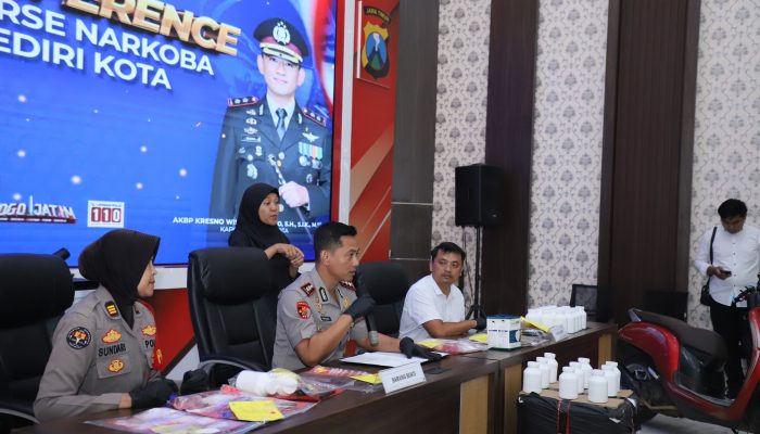 Polres Kediri Kota Ungkap 19 Kasus Narkoba, 21 Tersangka Diamankan dan 642 Gram Sabu Disita