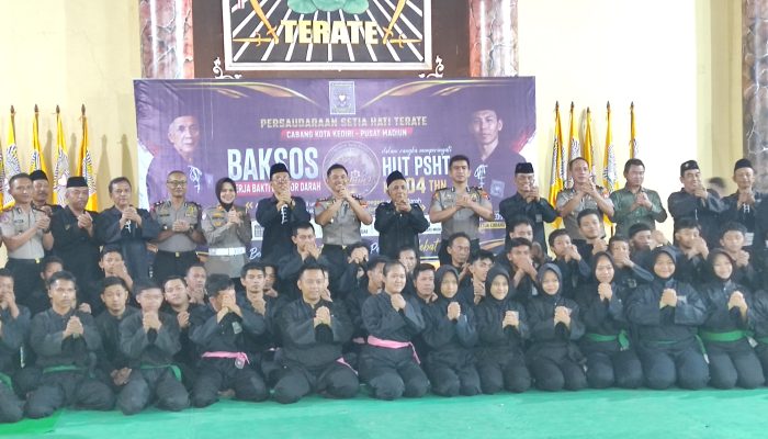 Silaturahmi ke Padepokan PSHT Kota Kediri Pusat Madiun, ini pesan Kapolres Kediri Kota