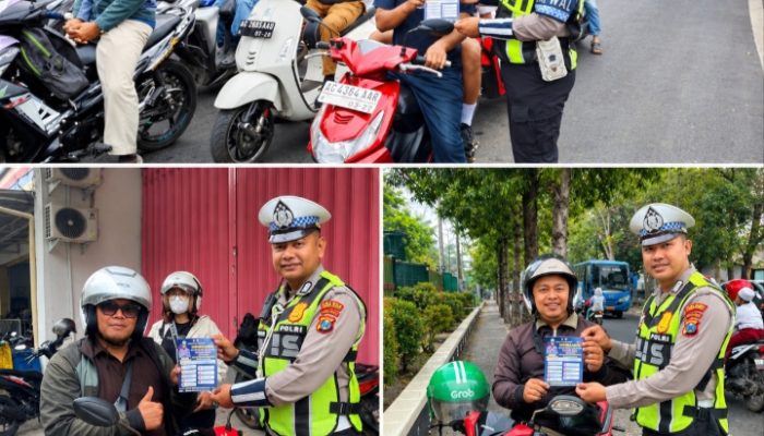 Sapa Warga, Tebar Pesan Keselamatan: Upaya Satlantas Polres Kediri Kota dalam Ops Patuh Semeru