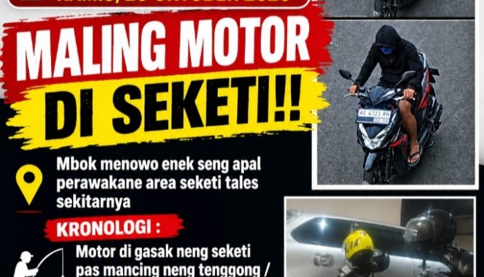 Diduga Terjadi Pencurian Motor di Seketi Ngadiluwih, Pemilik Sebar Informasi dan Tawarkan Imbalan