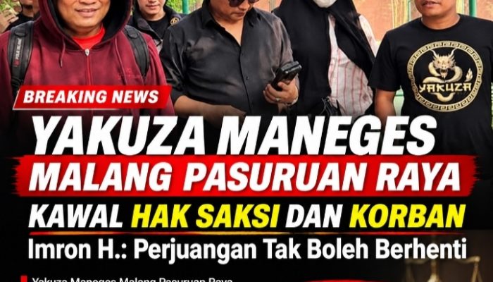 Yakuza Maneges Malang Pasuruan Raya Kawal Hak Saksi dan Korban, Imron H.: Perjuangan Tak Boleh Berhenti